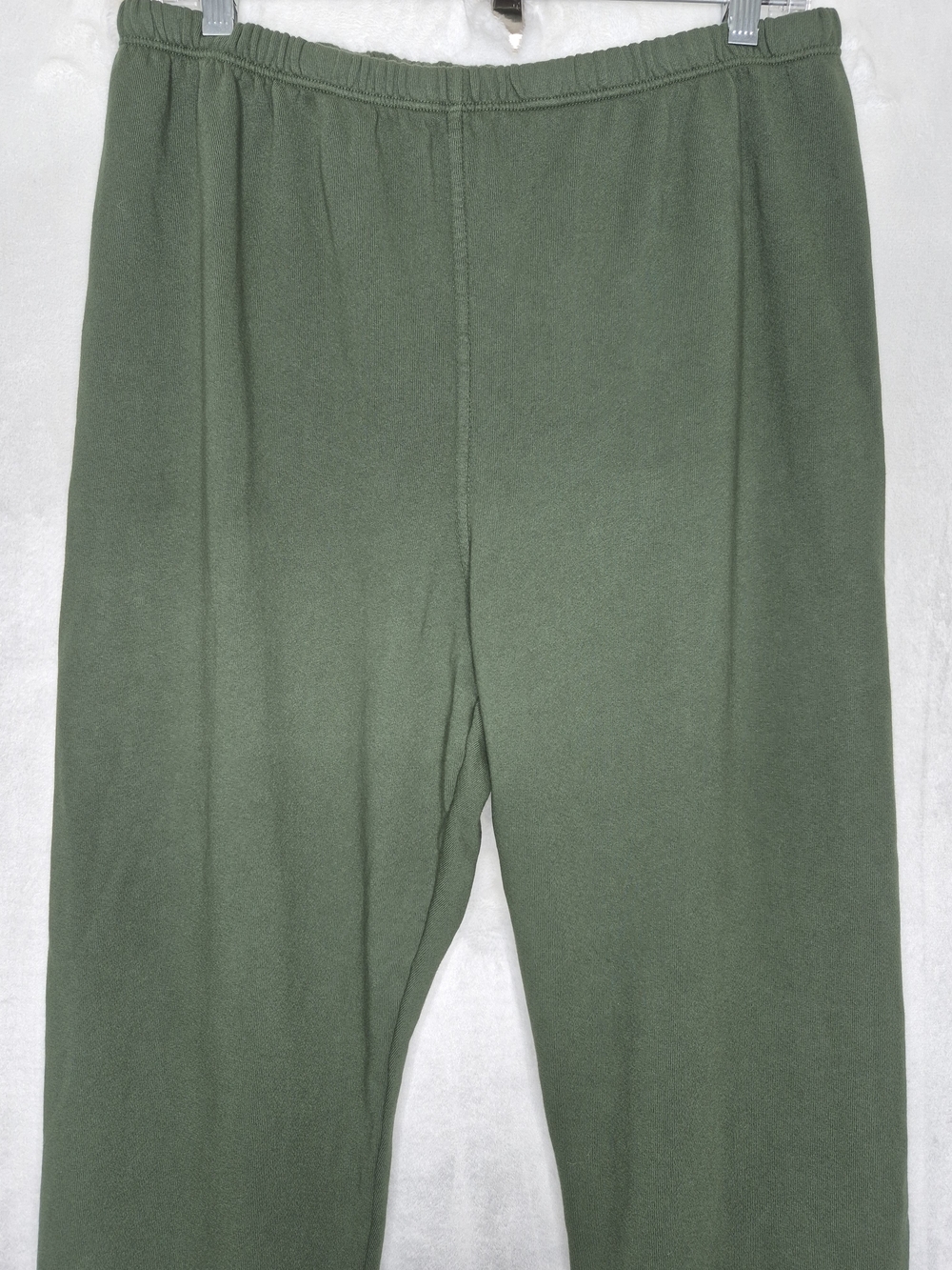 perfectwhitetee Olive Green Fleece Joggers Sweatpants Drawstring Medium - Picture 2 of 7